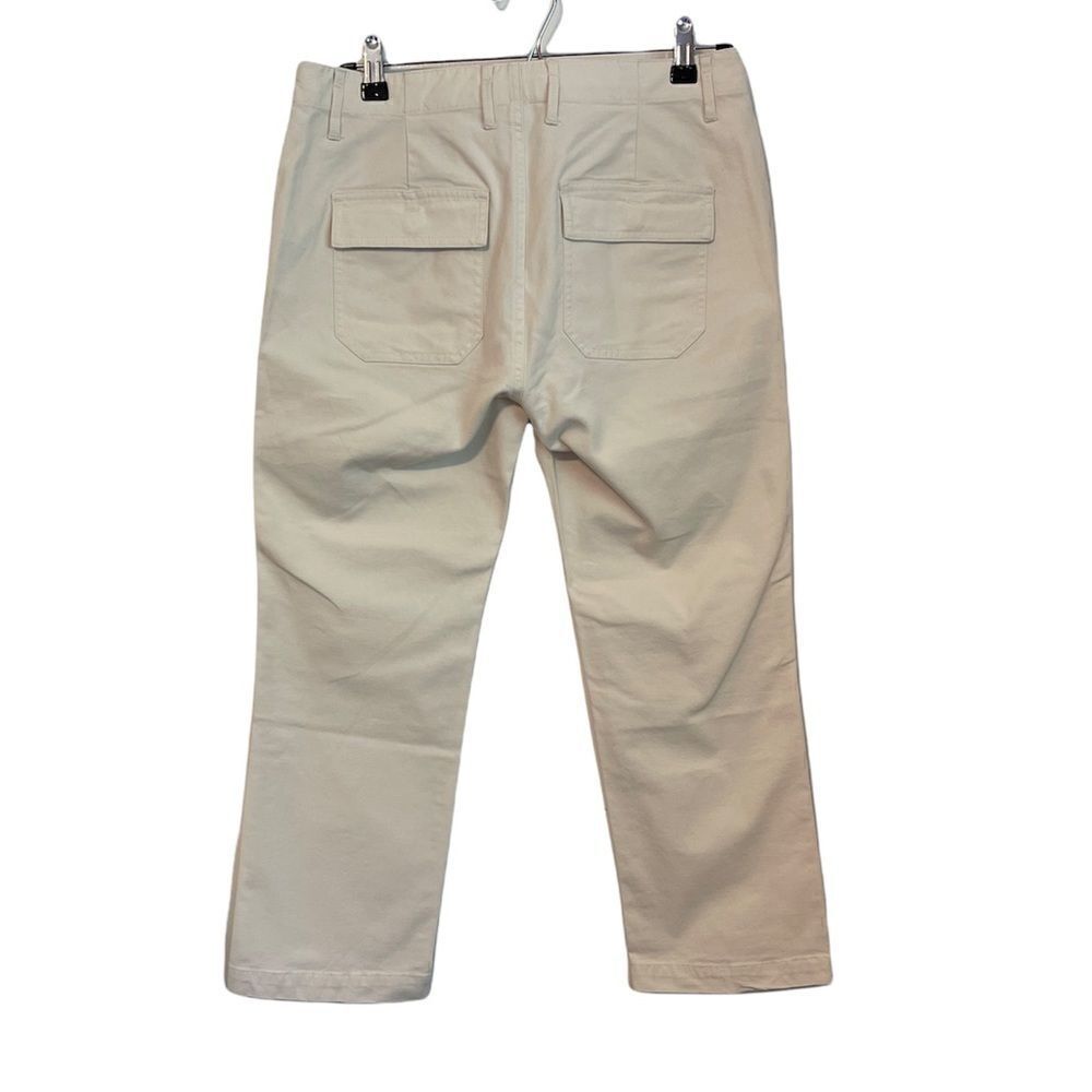 VINCE Straight Leg Cream Cropped Cotton Pants .Size 4 - Picture 2 of 9